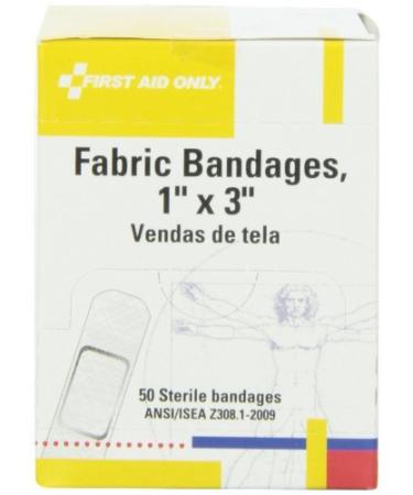 FABRIC BANDAGE 1"X3"BX50 by FIRST AID ONLY MfrPartNo G-121