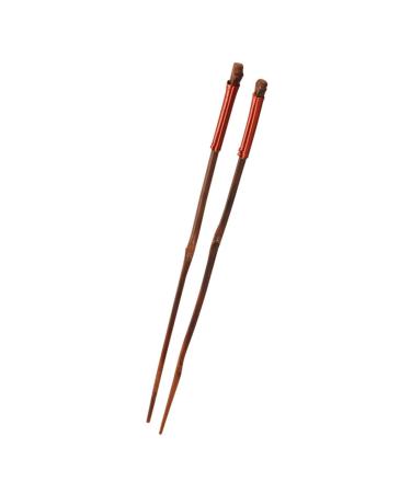 FUNOMOCYA 1 Pair Creative Bamboo Home Restaurant Head Chopsticks Kitchen Wire Pointed for Copper