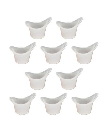 1Set/10Pieces Eye Bath Cups Eye Cups Transparent Safety Silicone Eye Cleaning Cup Tool Potable Washing Cup for Travel Eye Wash Cup Kit Disposable Plastic Sterile Eye Wash Cup and Solution