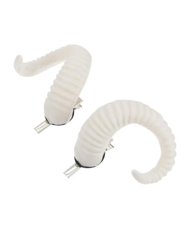 LALAFINA 1 Pair Sheep Horns Cosplay Ram Horns Ram Horns Cosplay Horns Hair Clips for Women Halloween Costume White One Size White