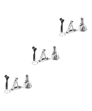 FRCOLOR 3 Sets Nose Hair Women Nose Hair Trimmer Beard Clipper Nose Hair Razor Ladies Razors for Shaving Nose Hair Removal Clipper Hair Clipper Miss Electric Stainless Steel 303 5x3.3cmx3pcs Silverx3pcs