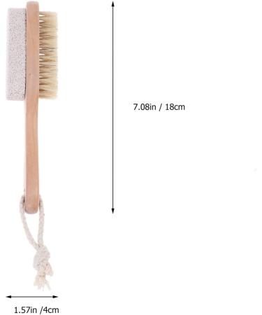 COHEALI 1pc Foot File Stone Bristles Foot File Pumice Stone for Feet Foot Pumice Brush Pedicure Brudh Foot Brush for Feet Wood Tools Nail Tools Pedicure Tools Natural Scrub Brush - Buy Online on GoSupps.com