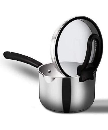 Nonstick Milk PanMilk Pan Cooking pots Milk Pan with Glass Cover Stainless Steel Thicken Soup Pot Household Cooking Pot Baby Food Supplement Pot Small Pot - Buy Online on GoSupps.com