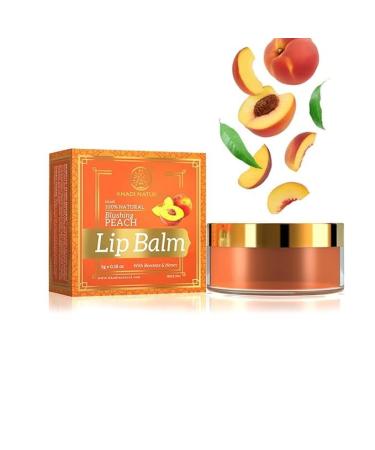 Khadii Peach Lip Balm with Beeswax and Shea Butter | Natural Lip Balm for Soft & Hydrated Lips | Herbal Lip Balm for Chapped Lips | Free from Harsh Chemicals | Unisex Lip Balm | 5gm