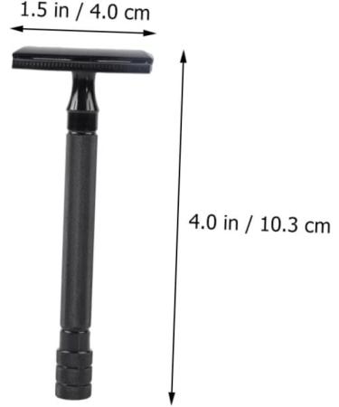 Buy Healeeved Manual Razor Set - Double Blade Body Hair Trimmer | Old Type Black Razor 10.3x4cm - International Shipping Available - Buy Online on GoSupps.com