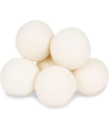 UTIZ Wool Dryer Balls - Handmade 6-Pack - XL Premium Natural Fabric Softener- Wool Balls Replaces Dryer Sheets - Wool Balls for Dryer - Laundry Balls for Dryer 8CM Diameter Pack of 6