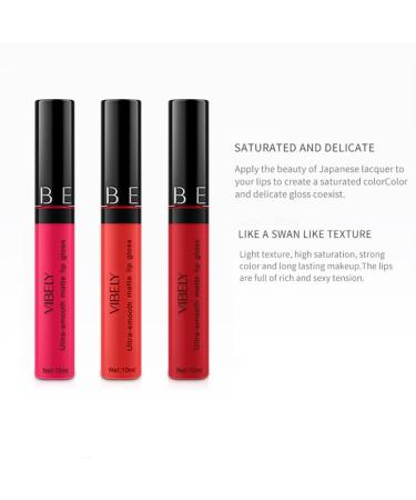 10-Color Matte Non-Stick Lip Glaze | Long-Lasting Lip Gloss & Lipstick - Buy Online on GoSupps.com