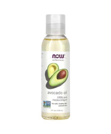 NOW Solutions Avocado Oil 100% Pure Moisturizing Oil Nutrient Rich and Hydrating 118mL