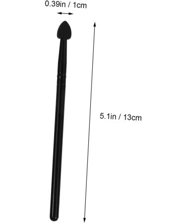 PLAFOPE 5pcs Silicone Eyeshadow Brush Cream Applicator Lip Balm Creamy Aluminum Cosmetic Eye Shadow Brush 13x1cm Black - Buy Online on GoSupps.com