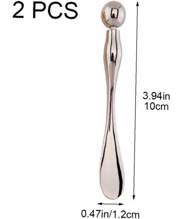 2pcs Massage en M tal Massage B ton Anti-Ride Masque Applicateur De Cr me pour Les Yeux M lange des Spatules Scoop Eyes Massage Bar De Beaut Ilver - Buy Online on GoSupps.com