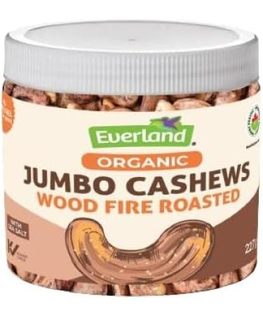 Everland Organic Jumbo Cashews - Wood Fire Roasted with Sea Salt Premium Quality Snack - Buy Online on GoSupps.com