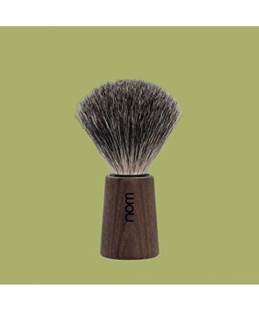 nom - Shaving brush - THEO series - Pure badger hair - Ash wood stained