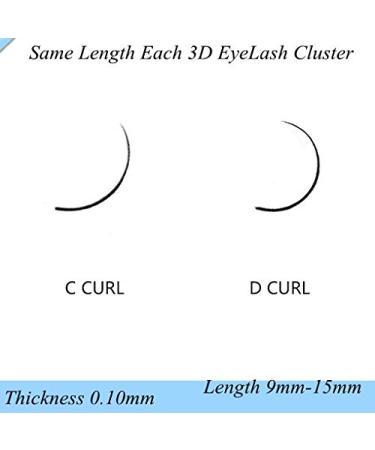 Natural Soft 3D Premade Volume Lashes - C Curl & D Curl | Thickness 0.10mm | Length 8mm-15mm - Soft Black Eyelash Extensions - Buy Online on GoSupps.com