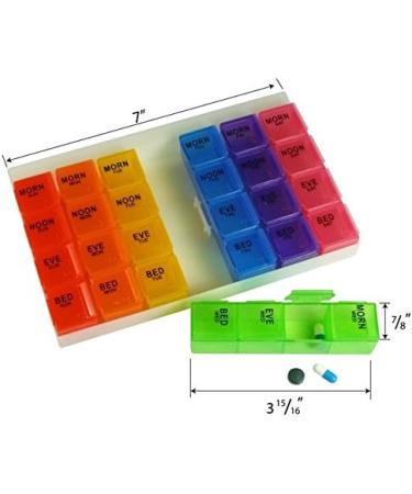 Very Small Pill Organizer - 7 Day Weekly Travel Case & Medication Reminder | 28 Detachable Compartments for Daily Use - Buy Online on GoSupps.com
