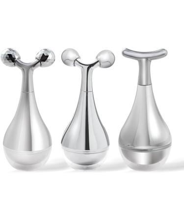 Buy Beauty Ice Wave Ball | Rotating Facial Massage T Roller | Ice & Hot Compress Balls (A-Silver) - Global Shipping Available - Buy Online on GoSupps.com
