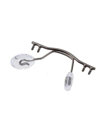 5pcs Eyeglass Nose Bridge Replacement Rimless Frame Stainless Steel Eyeglass Nose Bridge with Nose Pad (Color : Gun)
