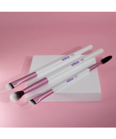 Sekoa Eye Makeup Brushes Set Eyeshadow Make up Brushes set - 2 Eye Blending Brushes & 1 Eyebrow and Spoolie Brow Brush - Buy Online on GoSupps.com