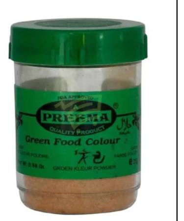 Preema | Green Food Colour Powder 12X25g | Create Color full Cake & Icing | Premium Quality Bright Colour Powder - Buy Online on GoSupps.com