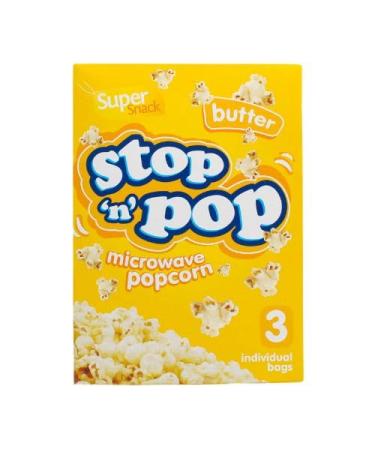 Stop N Pop Microwave Popcorn Butter Flavor | Popping Pop Corn Kernels for Family | Delicious Gluten-Free & Whole Grain | Healthy & Nutritious Snack | Easy to Make Pack of 2 x 85g Salted 100.00 g (Pack of 2)
