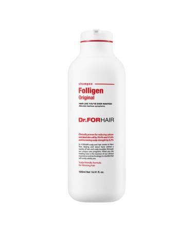 Dr.FORHAIR Folligen Original Anti-Thinning Biotin Shampoo (16.9 oz) Hair Regrowth & Thickening Anti Hair Loss & Thinning Increase Growth Volume Strength Treatment Root Enhancer (No Parabens, Silicone, Sulfates)