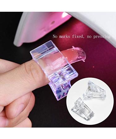 Yicare 10 PCS Crystal Nail Fastening Clips - Transparent Gel Nail Tools for Quick Nail Art Construction - Buy Online on GoSupps.com