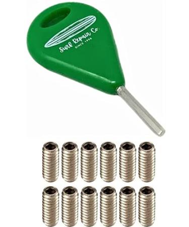 Surf Repair Co. Fin Key for FCS and Futures Fin Systems. Multiple Color and Screw Sets Available. Green 12 Screw Set