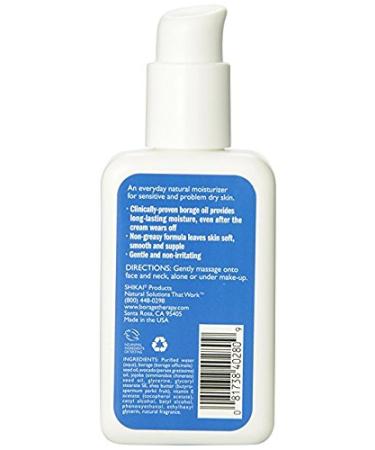 ShiKai Borage Therapy Daily Facial Moisturizer - Plant-Based for Sensitive Skin, Borage Oil Repairs & Rebuilds - Fragrance-Free 3oz - Buy Online on GoSupps.com