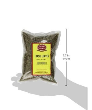 Dried Basil Leaves 7oz (200g) - Natural Non-GMO Vegan Ayurveda Herb - Spicy World 7 Ounce - Buy Online on GoSupps.com