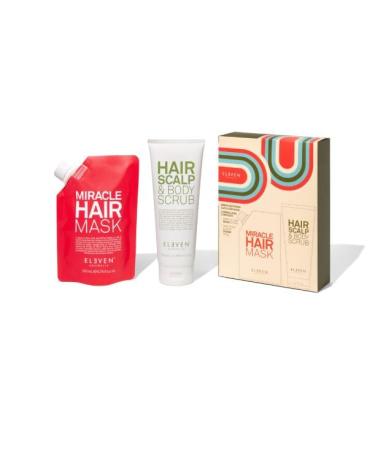 ELEVEN AUSTRALIA Eleven Australia Masque & Scrub Duo Gift Pack contient Miracle Hair Mask 200 ml + Hair Scalp & Body Gommage 250 ml