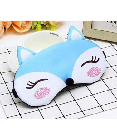 Set of 3 Cute Fox Sleep Masks in Pink, Blue, and Purple - HappyDaily Comfortable Eye Mask for a Beautiful Night's Sleep - Buy Online on GoSupps.com