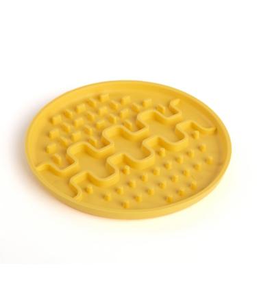Bonameco Slip mat - leak mat for dogs & cats supports healthy digestion anti -slip design & easy to clean - Slow feeder (mini yellow) Mini yellow