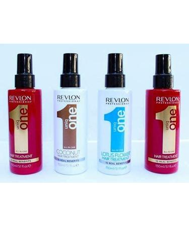 Revlon Uniq One All in One Hair Treatment 5.1 oz (150ml) Multi-Pack (2 Original, 1 Coconut, 1 Lotus)