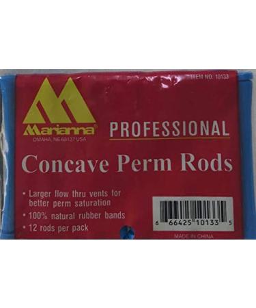 Concave Blue Perm Rods 12pk