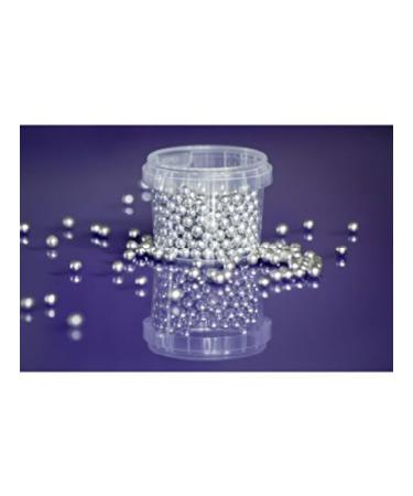 100g Silver Edible 6mm Tiny Sugar Pearls/Balls for Cake Cupcake Sprinkles Dec...