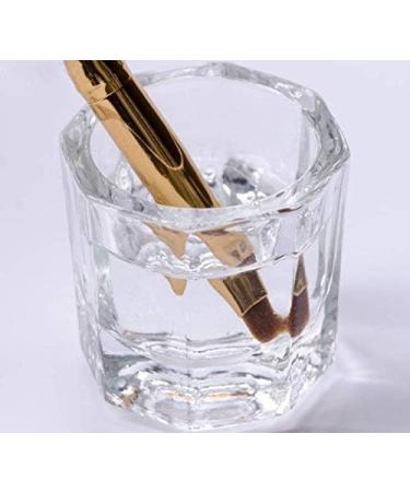 ericotry 2 Pieces Glass Nail Dappen Dish with Stainless Steel Lid Clear Nail Art Acrylic Liquid Powder Dappen Dish Bowl Glass Crystal Cup Nail Art Tools - Buy Online on GoSupps.com