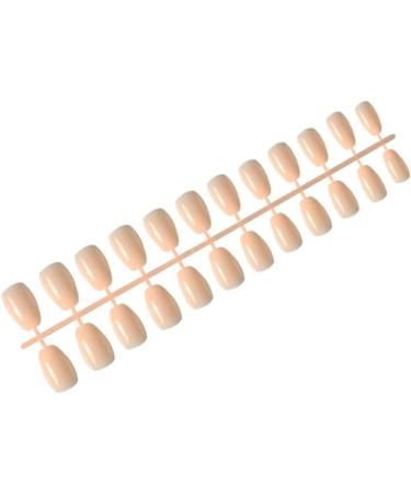 dijiusidy 24 Pieces Short Ballerina Scratch-resistant Coffin False Nails Colorful Solid DIY Artificial Colour-fast Acrylic Nail 9flesh color - Buy Online on GoSupps.com