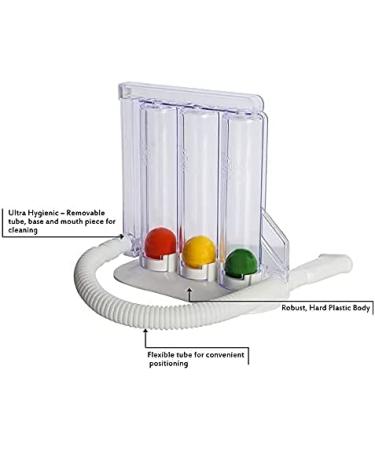 HealthAndYoga(TM) Deep Breathing Exerciser - Improve Lung Capacity with Breath Exercise Measurement System - Buy Online on GoSupps.com