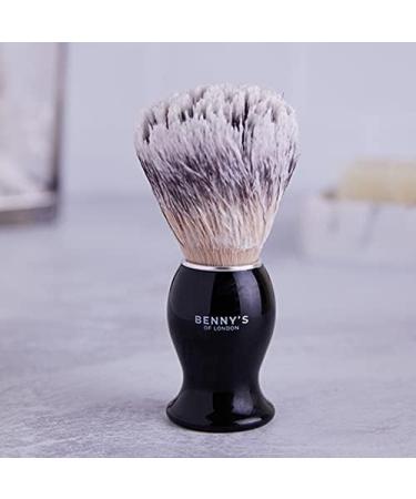 Shaving Brush | Free Travel Case | BENNY'S | Luxury Brush | Gentle Exfoliator | Removes Dirt Dead Skin and Reduce Blemishes | Men's Gift Idea | Creates The Best Shaving Cream Lather | Made in The UK - Buy Online on GoSupps.com