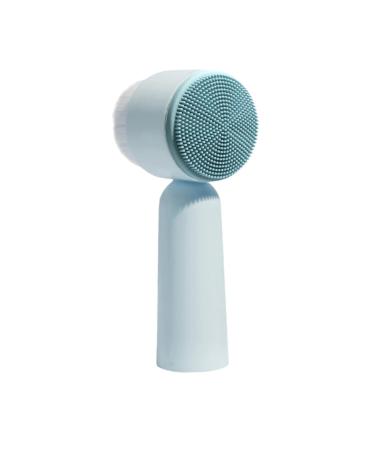 Beavorty Facial Brush Handheld Brush Silicone Bristles Soft Brush Clean Blue 5.5X12.5cm