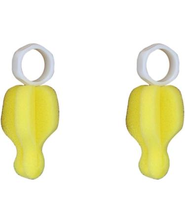 Baby Bottle Brush Set - Pacifier & Nipple Cleaning Sponge - Yellow 2 Pack - Perfect for Baby Milk Bottle Washing - Buy Online on GoSupps.com