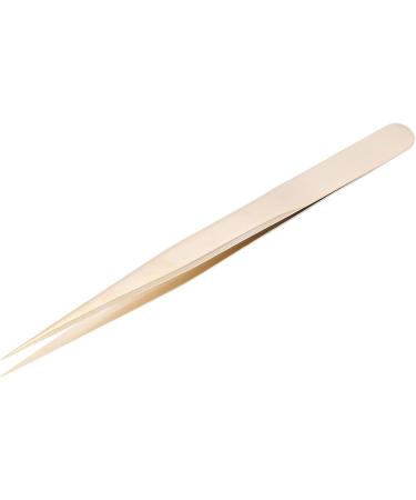 Tweezers Stainless Steel Gold Straight Manicure Tweezers Precision Tweezers for Diamond Removal Eyelashes Tweezers - Buy Online on GoSupps.com