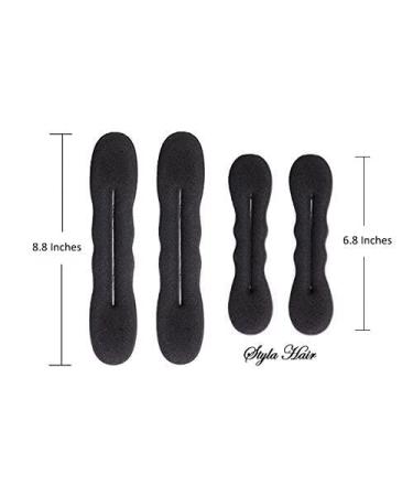 Styla Hair Magic Bun Maker Sponge Set - Easy to Use 2 Small & 2 Large - Perfect for Effortless Hairstyles - International Shipping Available - Buy Online on GoSupps.com