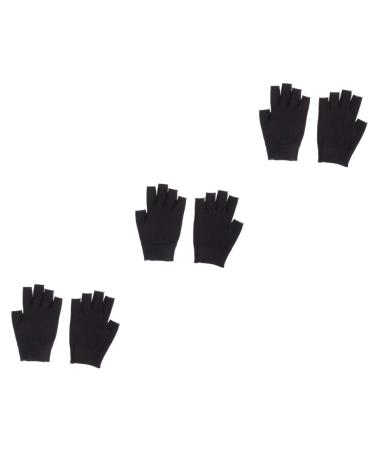 minkissy Moisturizing Hand Gloves 3 Pairs Moisturizing Gloves Black Gloves Gel Gloves Spa Glove Hydrating Glove Mositurizing Fingerless Glove Mositurizing Glove Whitening Apparel