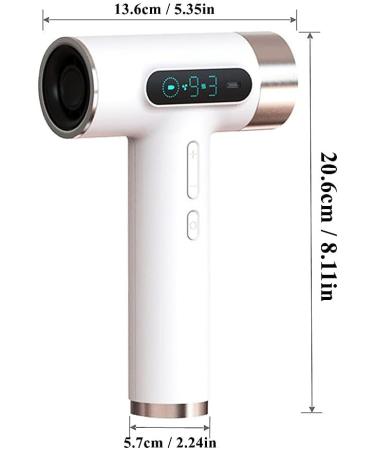 WTTTTW Portable Cordless Hair Dryer Negative Ion Hair Dryer with Digital Screen USB Charging Handle Travel Blow Dryer for Women Outdoor Camping White - Buy Online on GoSupps.com