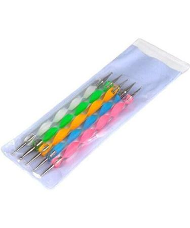 Promotions 5 Pcs/Set 2 Way Dotting Pen Marbleizing Painting Tool Nail Art DIY Design Dot Set - Buy Online on GoSupps.com