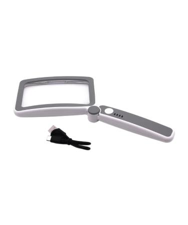 Handheld Magnifiers 10LED Lights Folding Optical Lens Magnifier 4X Lighted Magnifying Glass with Power Display for Reading Books