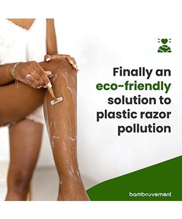 Buy Bamboovement 99% Plastic-Free Sustainable Disposable Razors for Men | Eco-Friendly Wet Razor Set with 3 Premium Blades & 5 Razors Gentle Shave Unisex - Buy Online on GoSupps.com