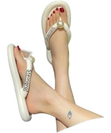 Steingraf Original Cloud Shoes - Super Soft Flip-Flops & Slippers for Garden Office & Sauna - Size 38-39 - Pearl White - Buy Online on GoSupps.com