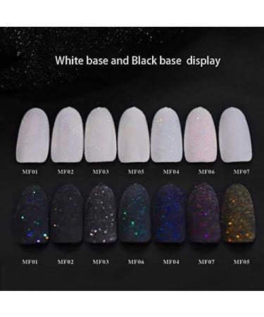  art lalic 1 Box Laser Shiny Sugar Nail Polish Powder Nail Art Pigment Powder Manicure Decorations Black White - Buy Online on GoSupps.com