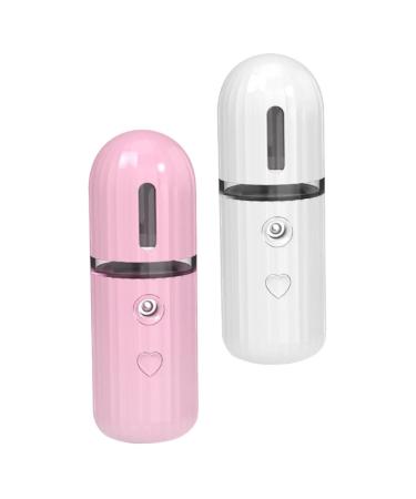 Mipcase 2pcs Moisturizing Sprayer Mini Humidifier Face Spa Steamer Handy Moisturizing Mist Sprayer